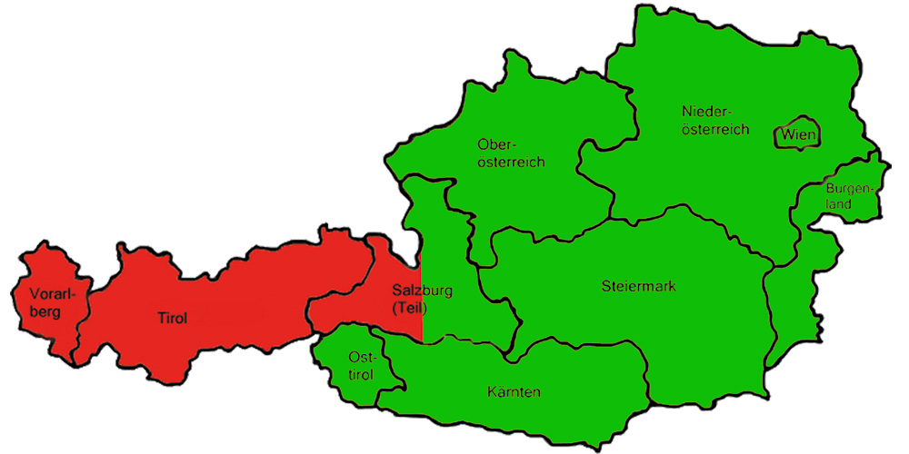 Österreich-Landkarte